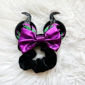Maleficent Mouse Scrunchies Mouse Hair Tie Adult Disney Kid Hair Accessories